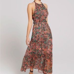 A.L.C. Elara Floral Halter Maxi Dress